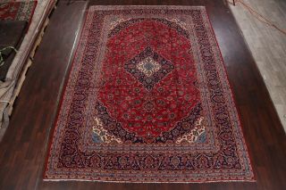 Vintage Traditional Floral 10x13 Red Ardakan Area Rug Hand - Knotted Floral Carpet 3
