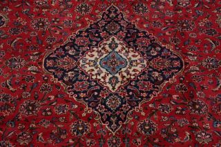Vintage Traditional Floral 10x13 Red Ardakan Area Rug Hand - Knotted Floral Carpet 4