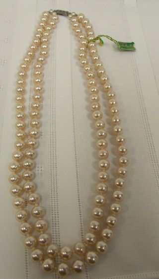 Vintage Mallorca Double Strand Pearls (faux) Perlas Islas Sa Spain