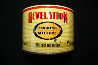Vtg Philip Morris Revelation Smoking Mixture Pipe Tobacco Tin Can