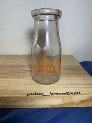 Vintage Hershey Dairy Products Half Pint Pyro Milk Bottle “jack Be Nimble” Pa