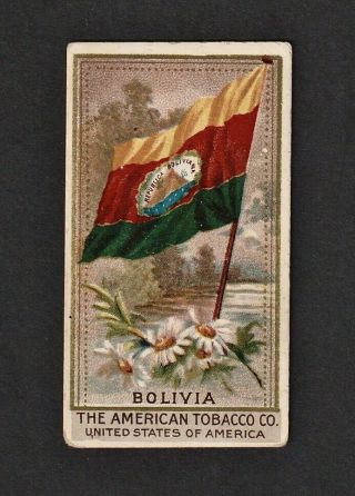 Flags Of All Nations: Bolivia: A.  T.  C.  Tobacco Cigarette Card 1895: T428 ? As N9