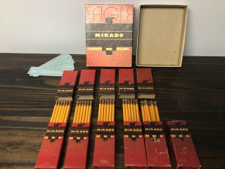 Vintage Mirado Chem Pencils C1936 On Box - 174 No 3 Med Hard - 56 Pencils