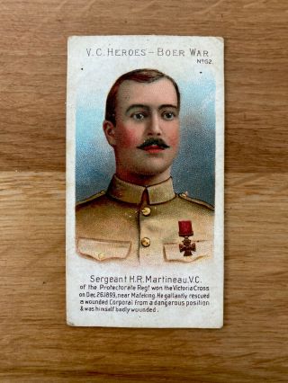 Rare Taddy Vc Heroes Boer War Cigarette Card 1901 No.  62