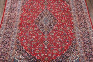 Vintage Traditional Floral Red 10x13 ft.  Signed Kashaan Area Rug Hand - Knotted 3