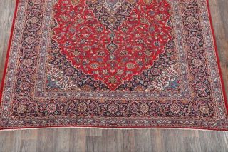Vintage Traditional Floral Red 10x13 ft.  Signed Kashaan Area Rug Hand - Knotted 5