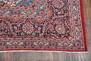 Vintage Traditional Floral Red 10x13 ft.  Signed Kashaan Area Rug Hand - Knotted 6