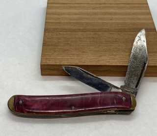 Antique/vintage Thornton Co.  Pocket Knife 2 Blades / 2 - 1/4” Long Blade