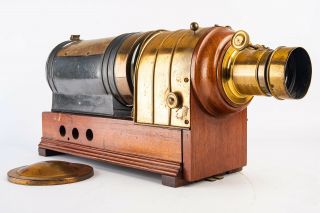 Antique Lj Marcy Sciopticon Magic Lantern Projector With Darlot Lens V15