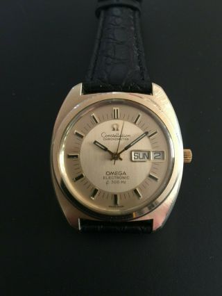 Vintage Omega Constellation F300 Tuning Fork Watch 1260 80 Microns Gf