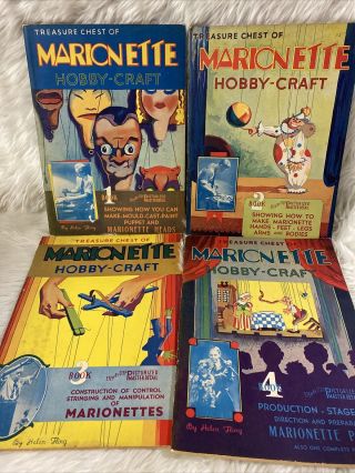 Vintage 1937 Treasure Chest Of Marionette Hobby - Craft Book 1 - 4 Bint1