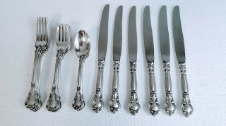 (6) 4 Piece Place Settings Gorham Sterling Chantilly Letter " I " Monogram 24pc.