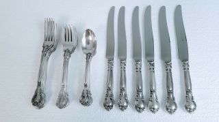 (6) 4 Piece Place Settings Gorham Sterling Chantilly Letter " I " Monogram 24pc