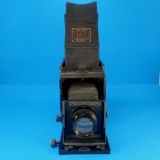 Antique Camera R.  B Auto Graflex Bellows Camera 3.  25 X 4.  25 Bausch & Lomb Lens 3