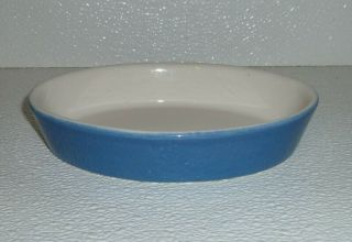 H F Coors Oval Baking Dish 94 Small Vtg Blue Restaurant Diner Ware 6 "