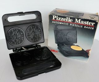 Vtg Salton Pizzelle Master Automatic Pizzelle Baker Waffle Maker Wm - 6a
