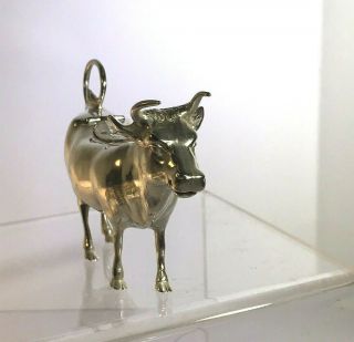 antique STERLING SILVER CREAMER COW ENGLISH GERMAN IMPORT LATE TO EARLY 19TH CEN 2