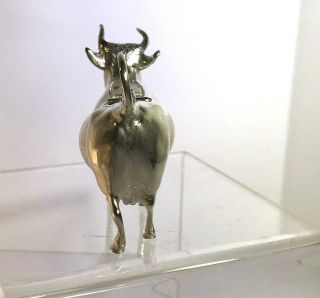 antique STERLING SILVER CREAMER COW ENGLISH GERMAN IMPORT LATE TO EARLY 19TH CEN 4