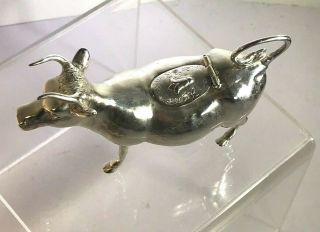 antique STERLING SILVER CREAMER COW ENGLISH GERMAN IMPORT LATE TO EARLY 19TH CEN 5