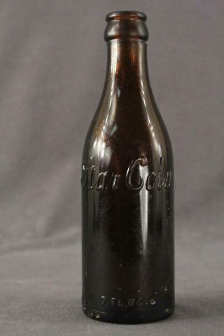 Vintage Embossed Brown Glass Diehl & Lord Star Cola Soda Pop Bottle Nashville Tn