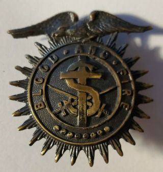 Vintage Salvation Army Blood And Fire Hat Badge