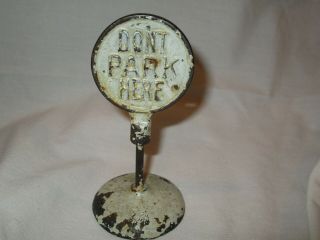Antique Cast Iron Toy Arcade Street Signs Set of Seven Round Base 1924 to 1936 5