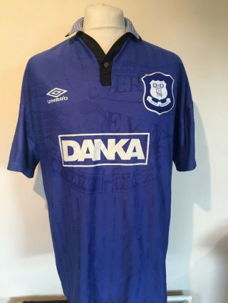 Vintage Everton 1995 - 97 Home Football Shirt Xl Mens Umbro