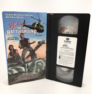 Vintage 1989 Hell On The Battleground Vhs Video Cassette - Cult Favorite -