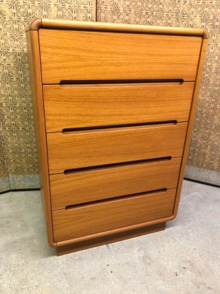 Vintage Teak Scandinavian Style Chest Of Drawers By Sun Cabinet Co.