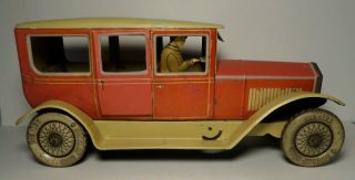 Antique Pre War Tippco Tin Limousine / Sedan Windup Toy Car 13 