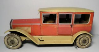 Antique Pre War Tippco Tin Limousine / Sedan Windup Toy Car 13 