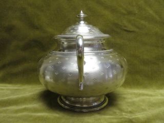 early 20th c large french guilloche sterling silver sugar bowl Debain 556gr 2