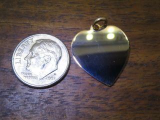 Vintage 14k Gold Filled Valentine Love Polish Heart Charm 18 Mm Gd0334 F