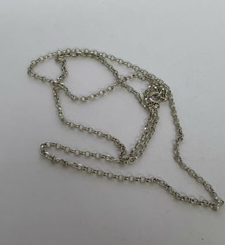 Vintage Sterling Silver Belcher Link Chain Necklace 24 Inch Ladies Mens 6.  9g