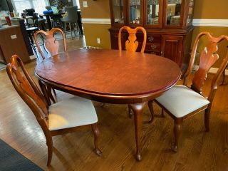 Full Dinning Room Set - Table With 6 Chairs And China Cabinet