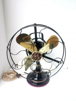 Fully Restored Antique 12 " Ge Bell Oscillating Fan.