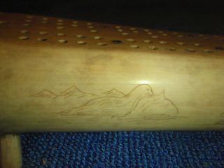 Antique Alaskan Bone Scrimshaw Cribbage Board 6
