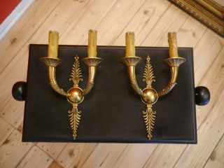 Classic Shape Old Brass Sconces Empire Wall Lamps 2 Lights