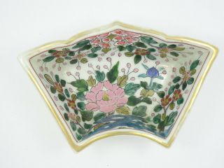 ANTIQUE CHINESE FAMILLE ROSE LAZY SUSAN CONDIMENT PLATTER BOWL TRAY 4