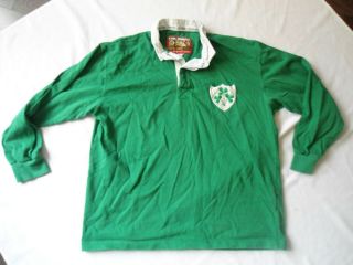 Vintage Ireland Cotton Traders Rugby Jersey Shirt Size Large