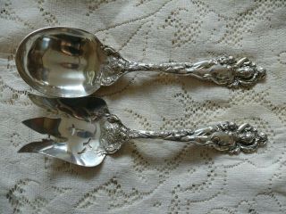 Reed And Barton Love Disarmed Sterling Silver Salad Serving Set No Mono