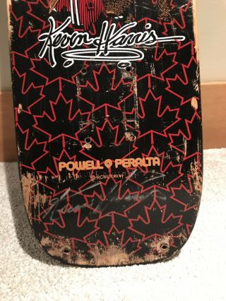 Vintage OG Powell Peralta Kevin Harris Freestlye skateboard deck Autographed 4