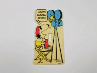 Schultz Snoopy And Woodstock Vintage 1965 Light Switch Plate Peanuts Director