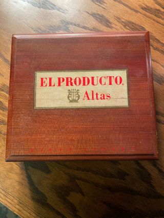 Vintage El Producto Wood Cigar Box
