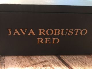 Java Robusto Red By Drew Estate Empty Wooden Cigar Box Humidor 3