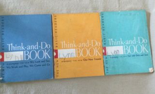 Vintage •1956 •new Basic Readers Think - And - Do Books •3 Volumes •1st Grade •used