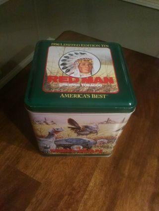 Vintage Red Man Chewing Tobacco Limited Edition Tin 1996 