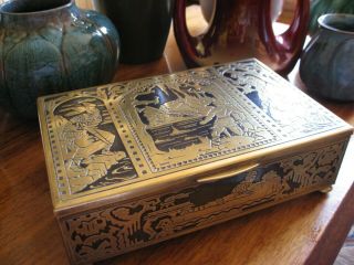 Stunning Erhard & Sohne Art Nouveau Jugendstil Secessionist Fairy Tale Brass Box