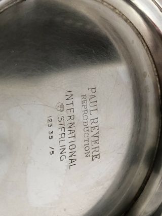 International Americana Large Sterling Silver Paul Revere Bowl 379 grams 5