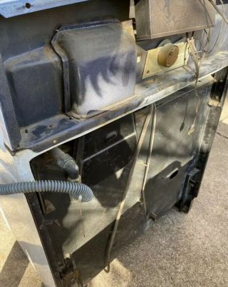 Antique vintage gas stove,  white color,  Tappan, 5